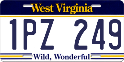 WV license plate 1PZ249
