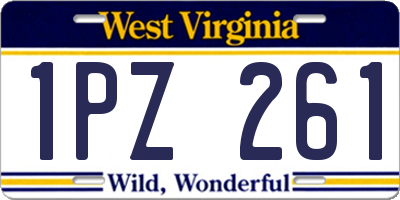 WV license plate 1PZ261