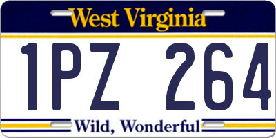 WV license plate 1PZ264