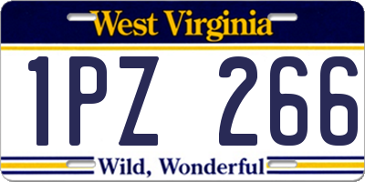 WV license plate 1PZ266