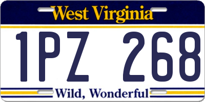 WV license plate 1PZ268