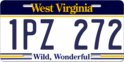 WV license plate 1PZ272