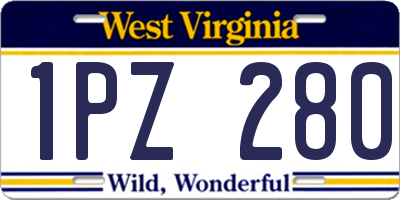 WV license plate 1PZ280