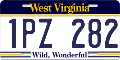 WV license plate 1PZ282