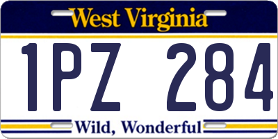 WV license plate 1PZ284