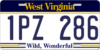 WV license plate 1PZ286