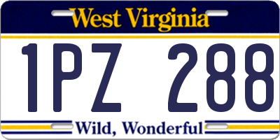 WV license plate 1PZ288