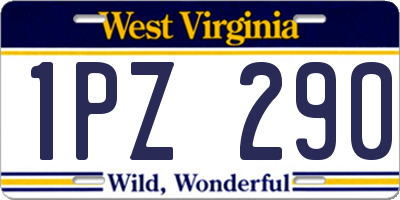 WV license plate 1PZ290