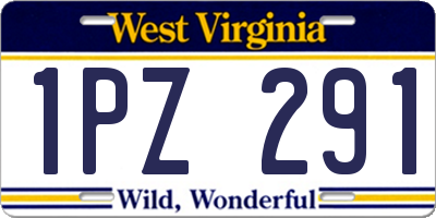 WV license plate 1PZ291