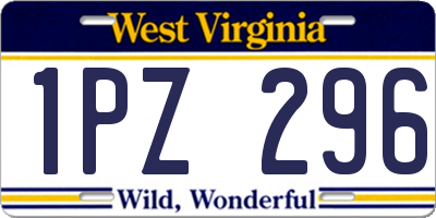 WV license plate 1PZ296