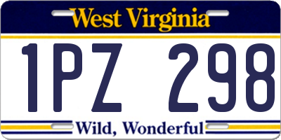 WV license plate 1PZ298