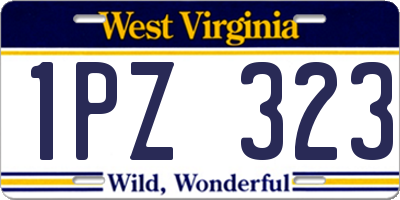 WV license plate 1PZ323