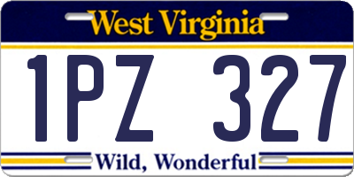 WV license plate 1PZ327