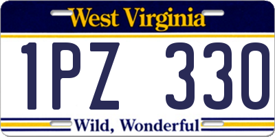 WV license plate 1PZ330
