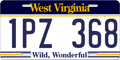 WV license plate 1PZ368