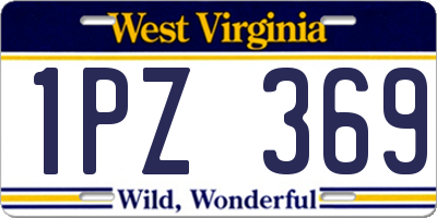 WV license plate 1PZ369