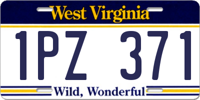 WV license plate 1PZ371