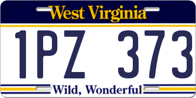 WV license plate 1PZ373
