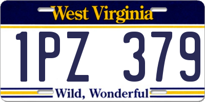 WV license plate 1PZ379