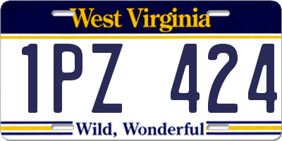 WV license plate 1PZ424