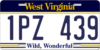 WV license plate 1PZ439