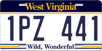 WV license plate 1PZ441