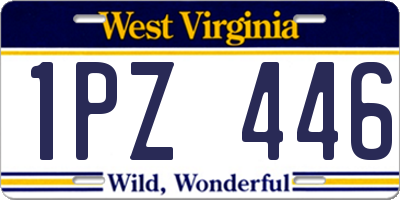 WV license plate 1PZ446