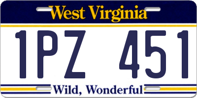 WV license plate 1PZ451