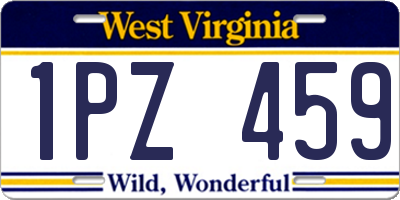 WV license plate 1PZ459