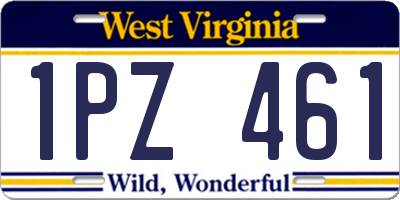 WV license plate 1PZ461