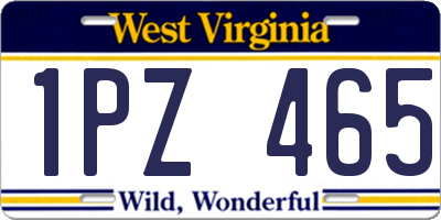 WV license plate 1PZ465