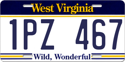 WV license plate 1PZ467