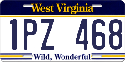 WV license plate 1PZ468