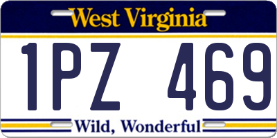 WV license plate 1PZ469
