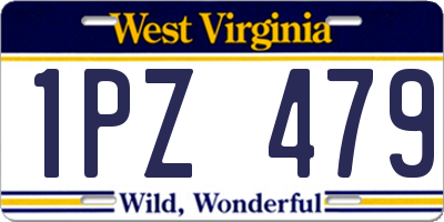 WV license plate 1PZ479