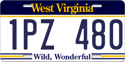 WV license plate 1PZ480