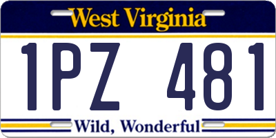 WV license plate 1PZ481