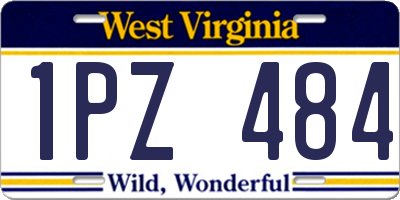 WV license plate 1PZ484