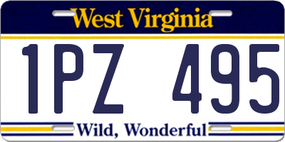 WV license plate 1PZ495