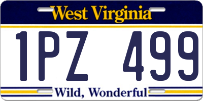 WV license plate 1PZ499