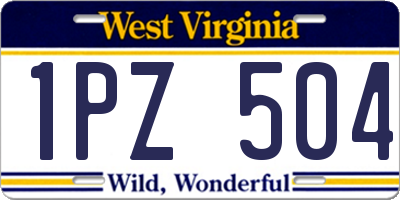 WV license plate 1PZ504