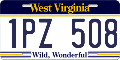 WV license plate 1PZ508