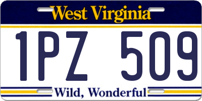 WV license plate 1PZ509