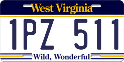 WV license plate 1PZ511