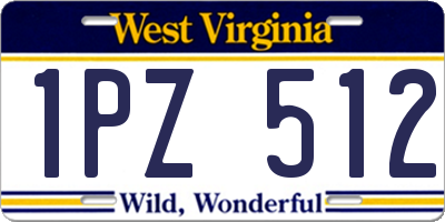 WV license plate 1PZ512