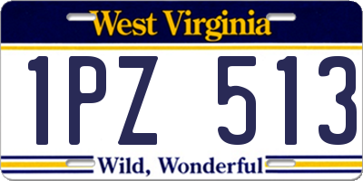 WV license plate 1PZ513