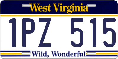 WV license plate 1PZ515