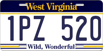 WV license plate 1PZ520