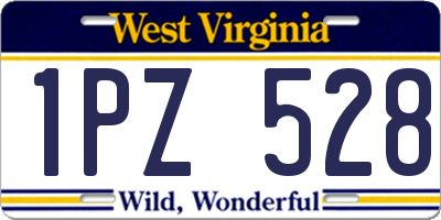 WV license plate 1PZ528