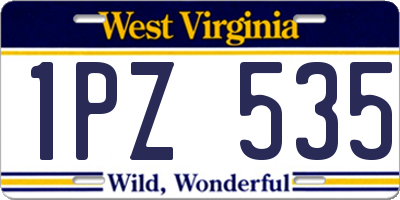 WV license plate 1PZ535